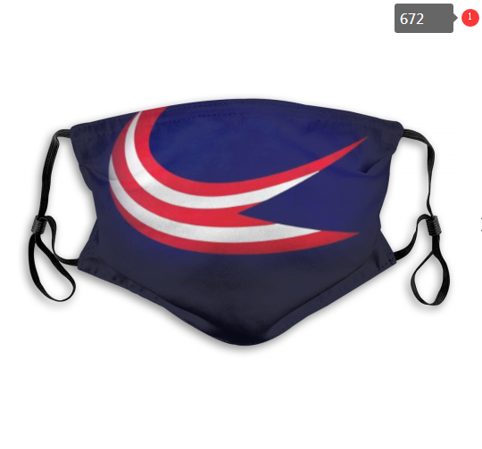 NHL Columbus Blue Jackets #3 Dust mask with filter->nhl dust mask->Sports Accessory